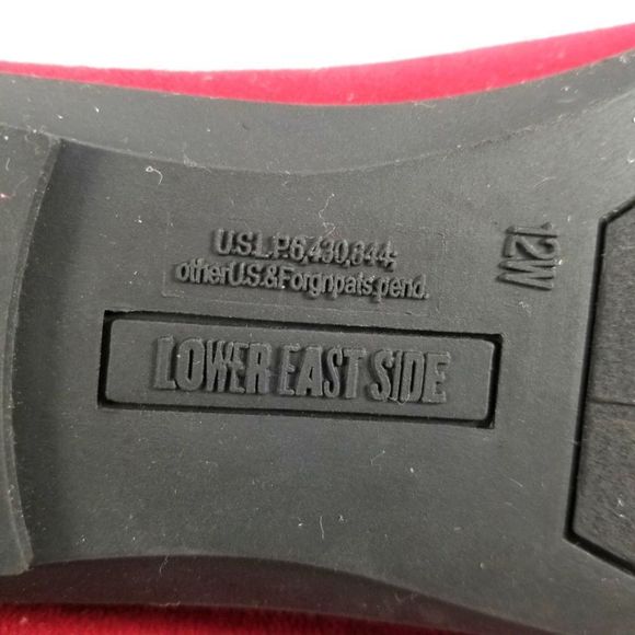 Lower East Side Red Wide Width Faux Suede Boots size 12W S703 - Picture 6 of 6